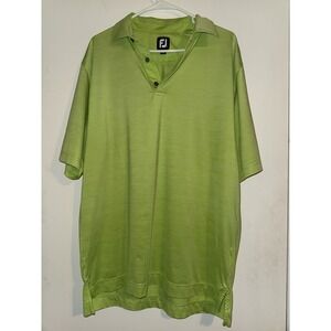 FootJoy Men's Golf Neon Green Polo Size Large